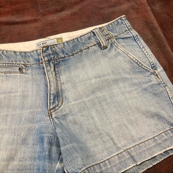 Faded Light Wash Denim Jean Shorts - Picture 3 of 8